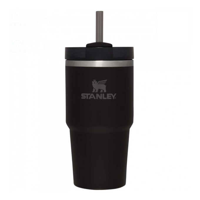 Stanley Quencher H2.0 — термокружка 0,59 л с трубочкой, чёрная (10-11911-015)